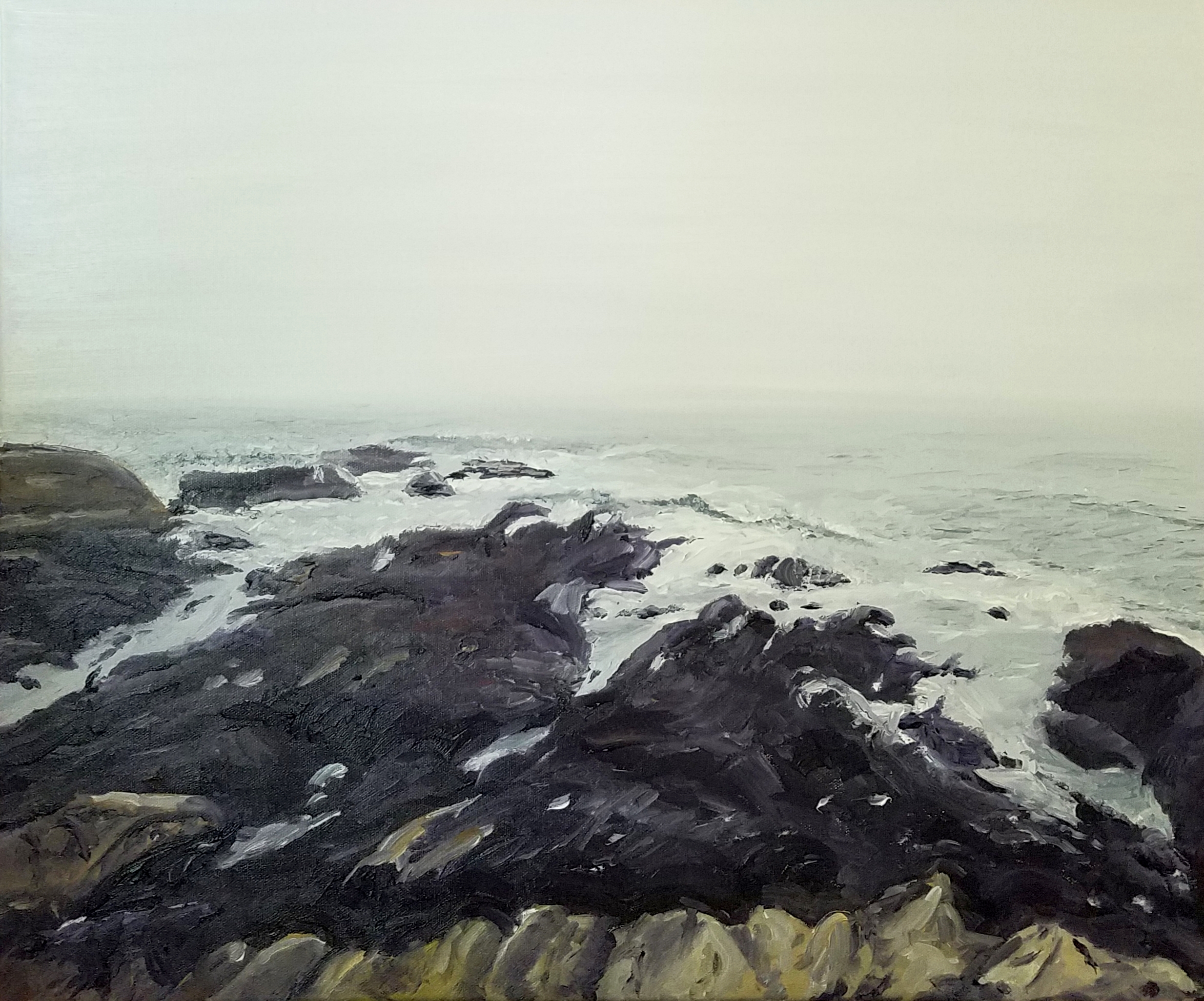 Rocky Coast, Maine; oil on canvas; 2018