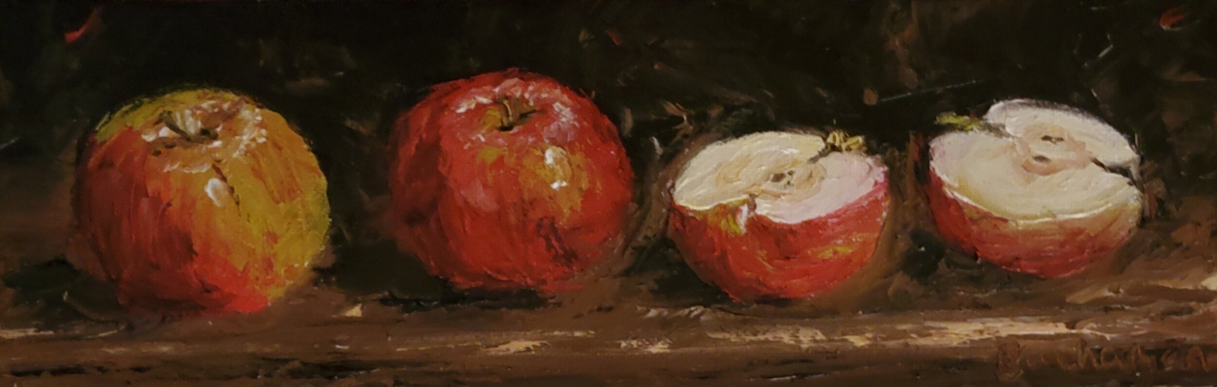 Stillife with Apples; oil on canvas; 2019; SOLD