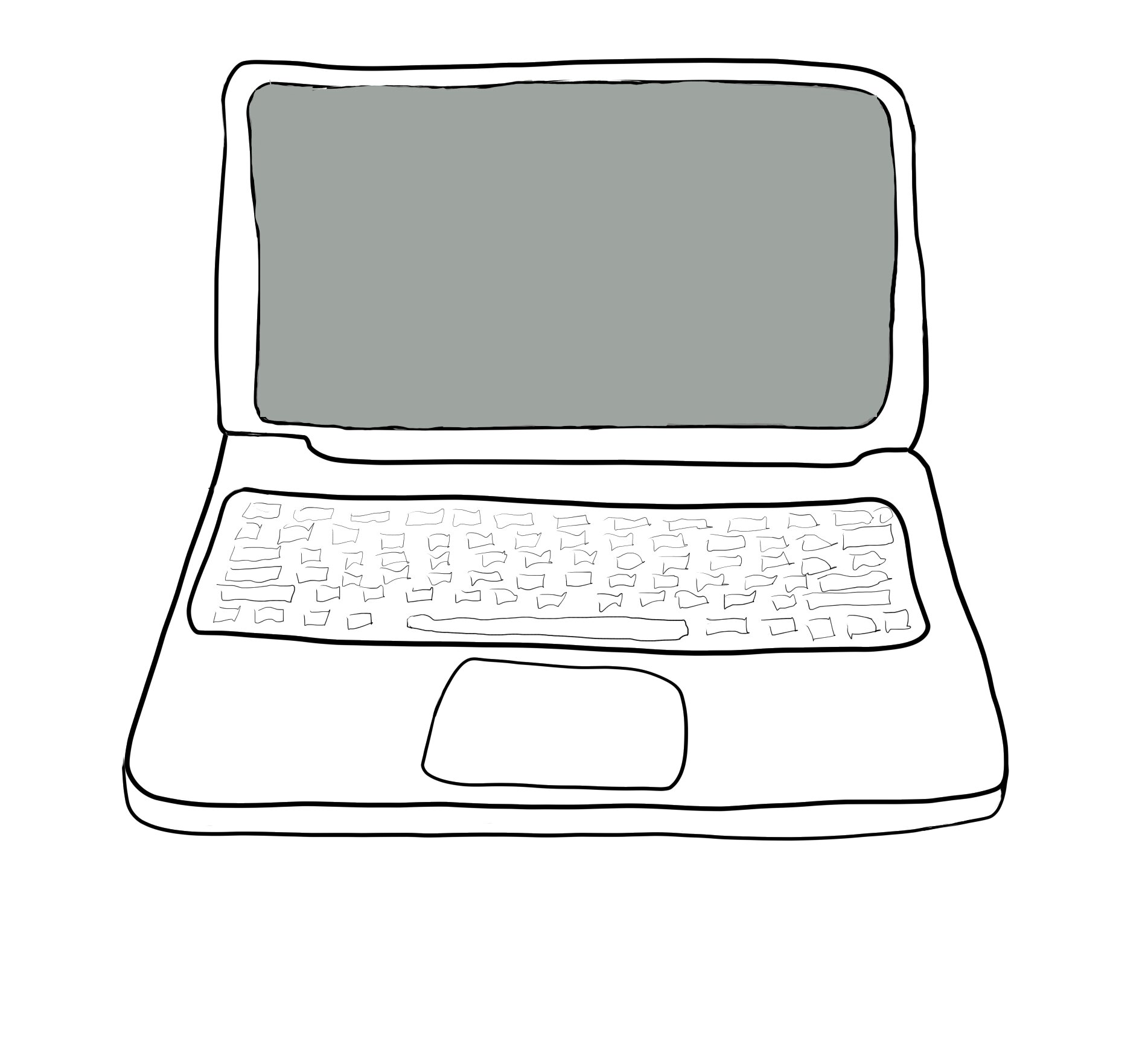 Laptop; 2020, drawn with Krita