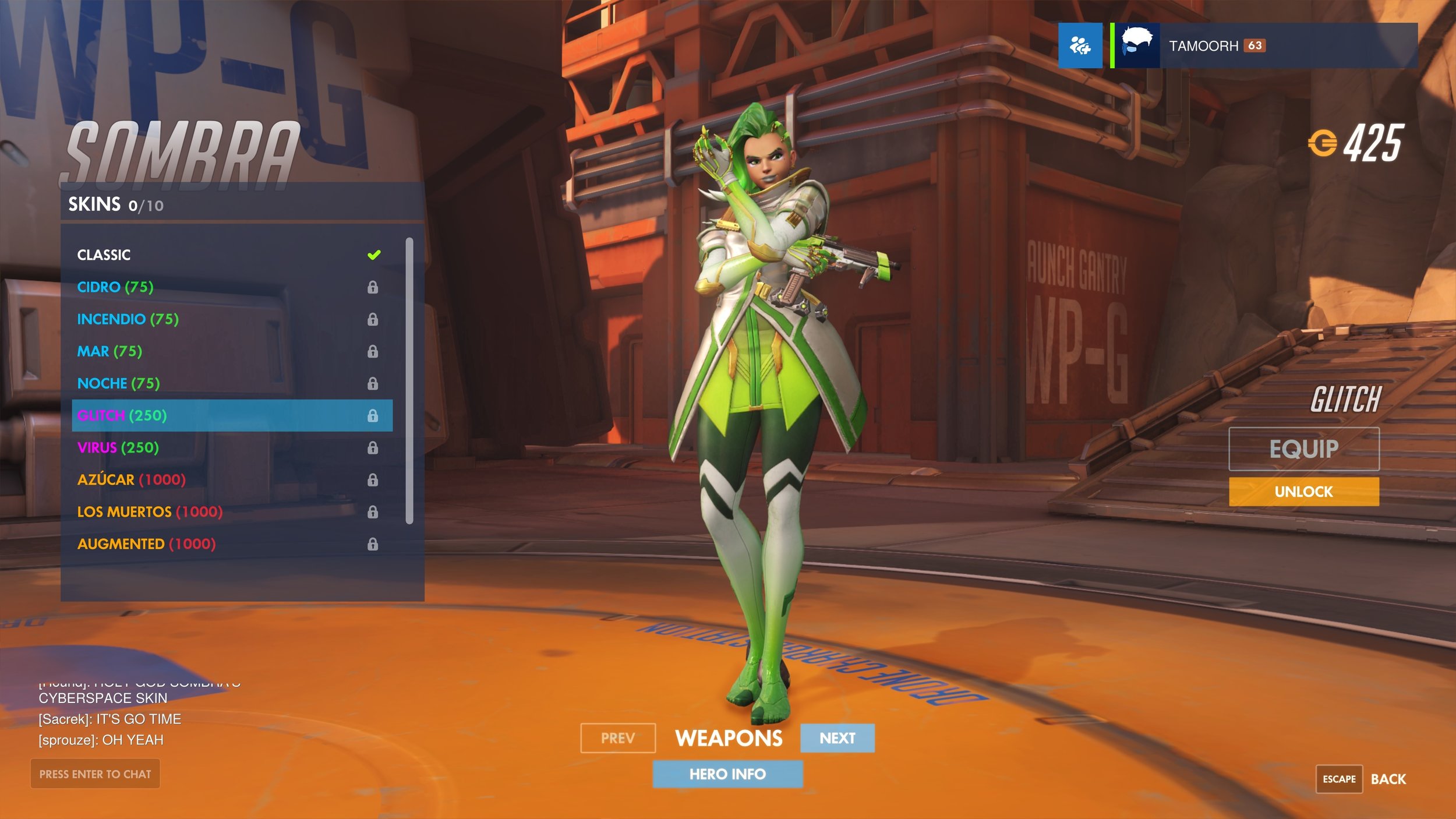 Sombra Glitch Skin