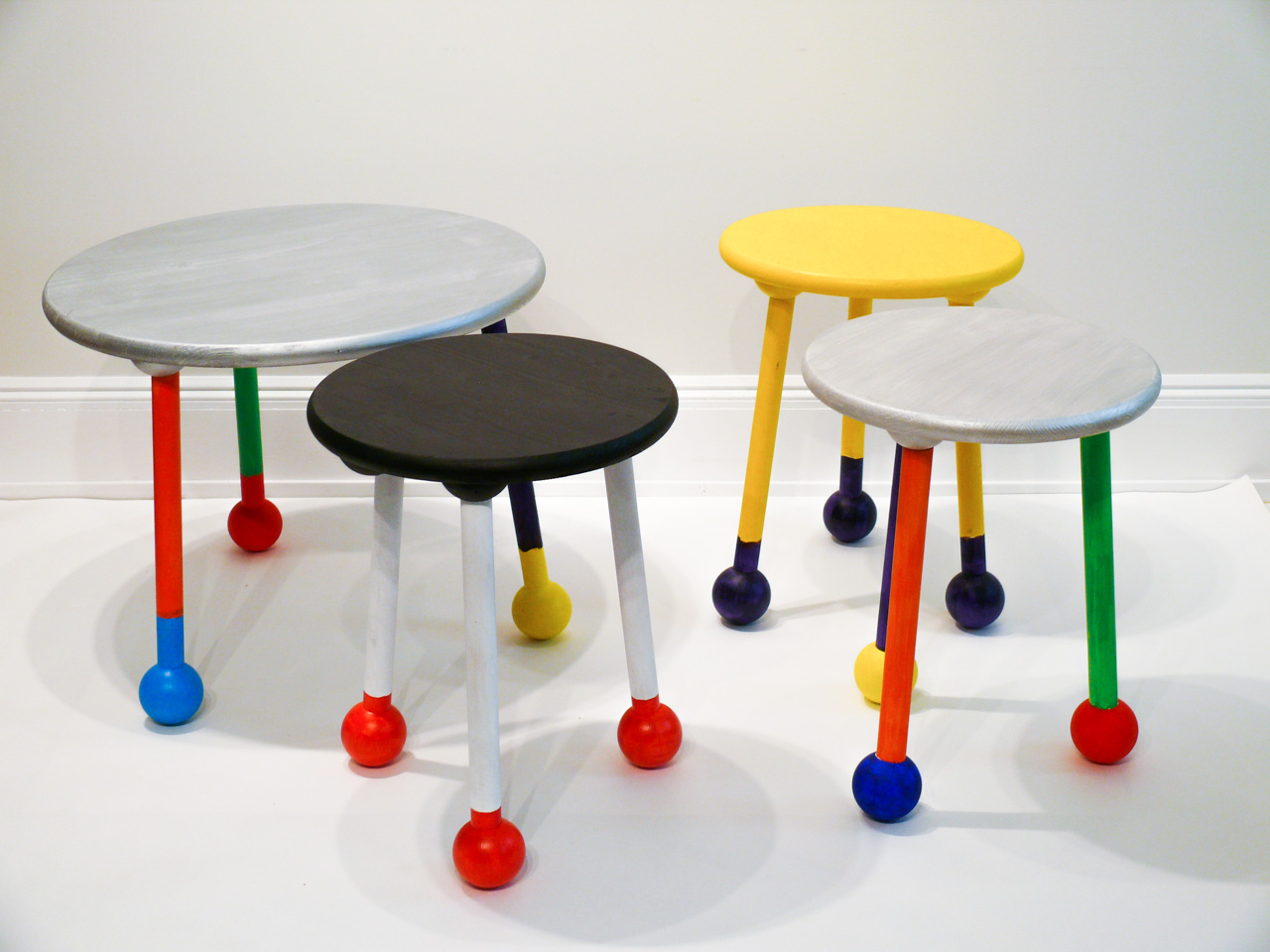 The "CUTE TABLES" — original ART/design by LS