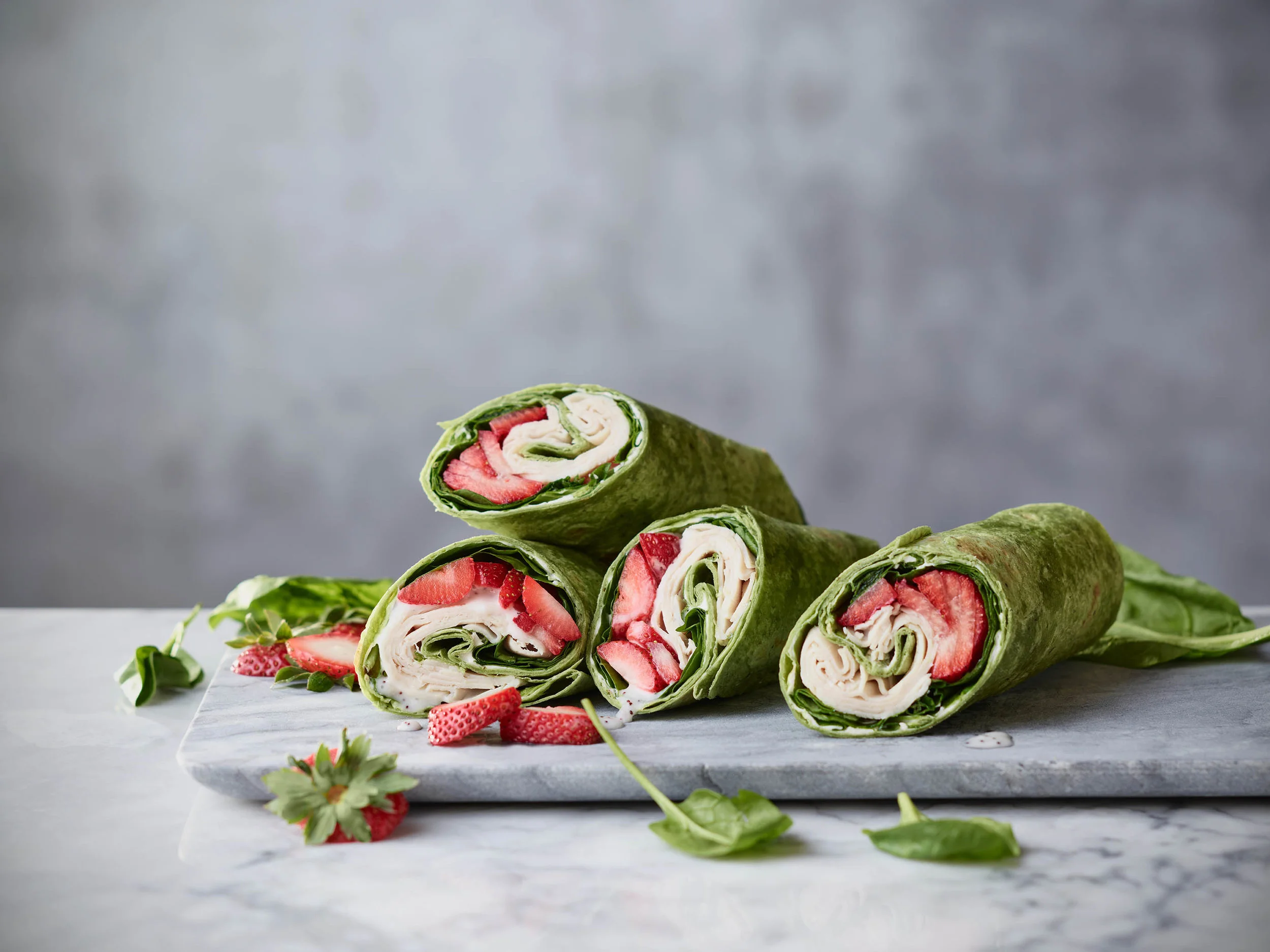 Turkey Strawberry + Spinach Wrap