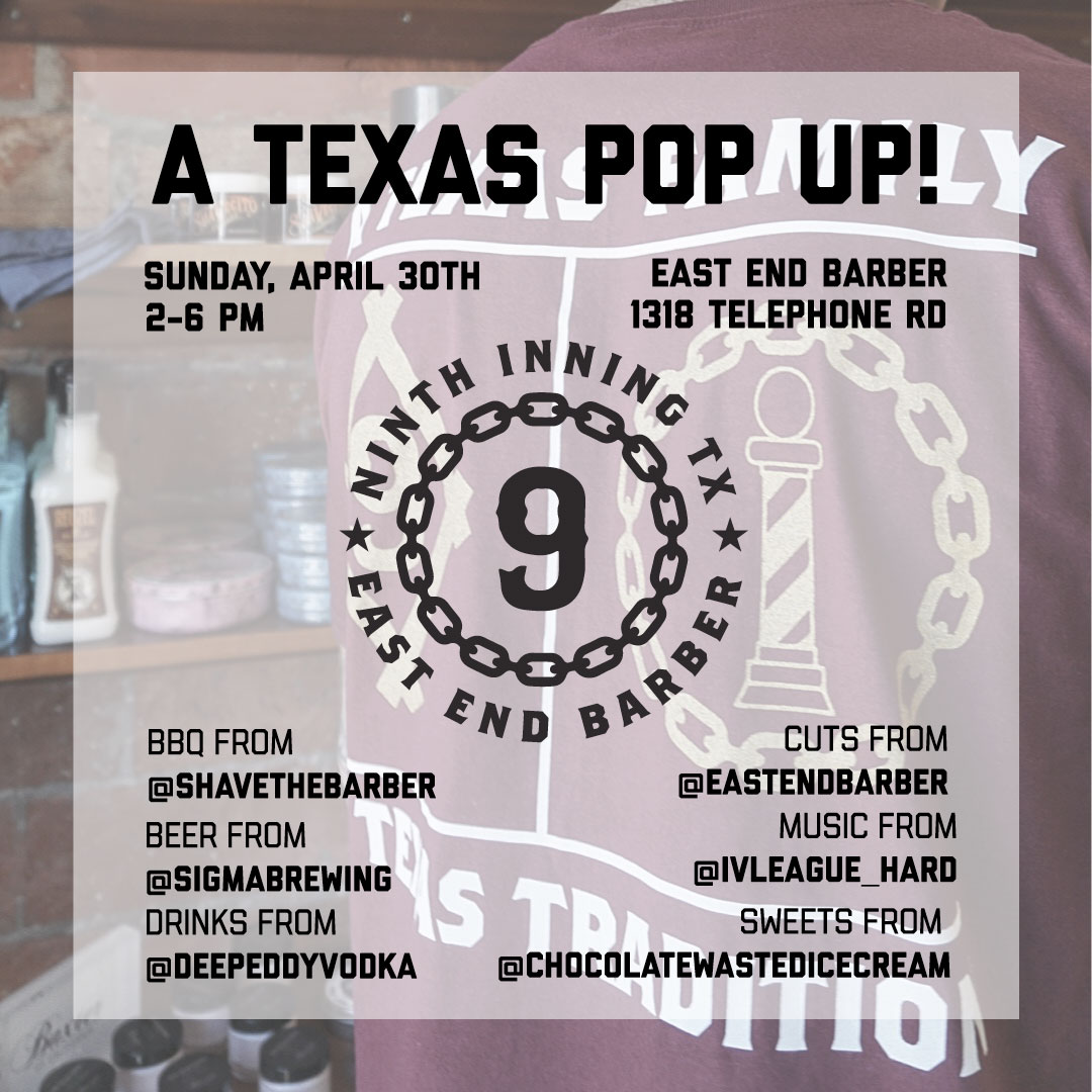 Come celebrate a collaboration with our friends at Ninth Inning, we will be BBQing and cutting hair starting at 2pm. Sigma Brewers will provide the beverages and Chocolate Wasted will be out for a little desert. All proceeds from the collaboration will go to U of H's Red Dinner program.