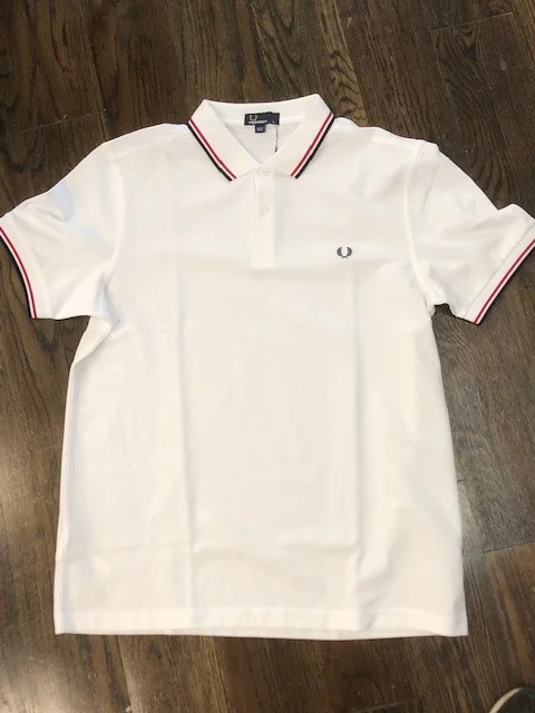 Fred Perry - White/Navy/Bright Red 