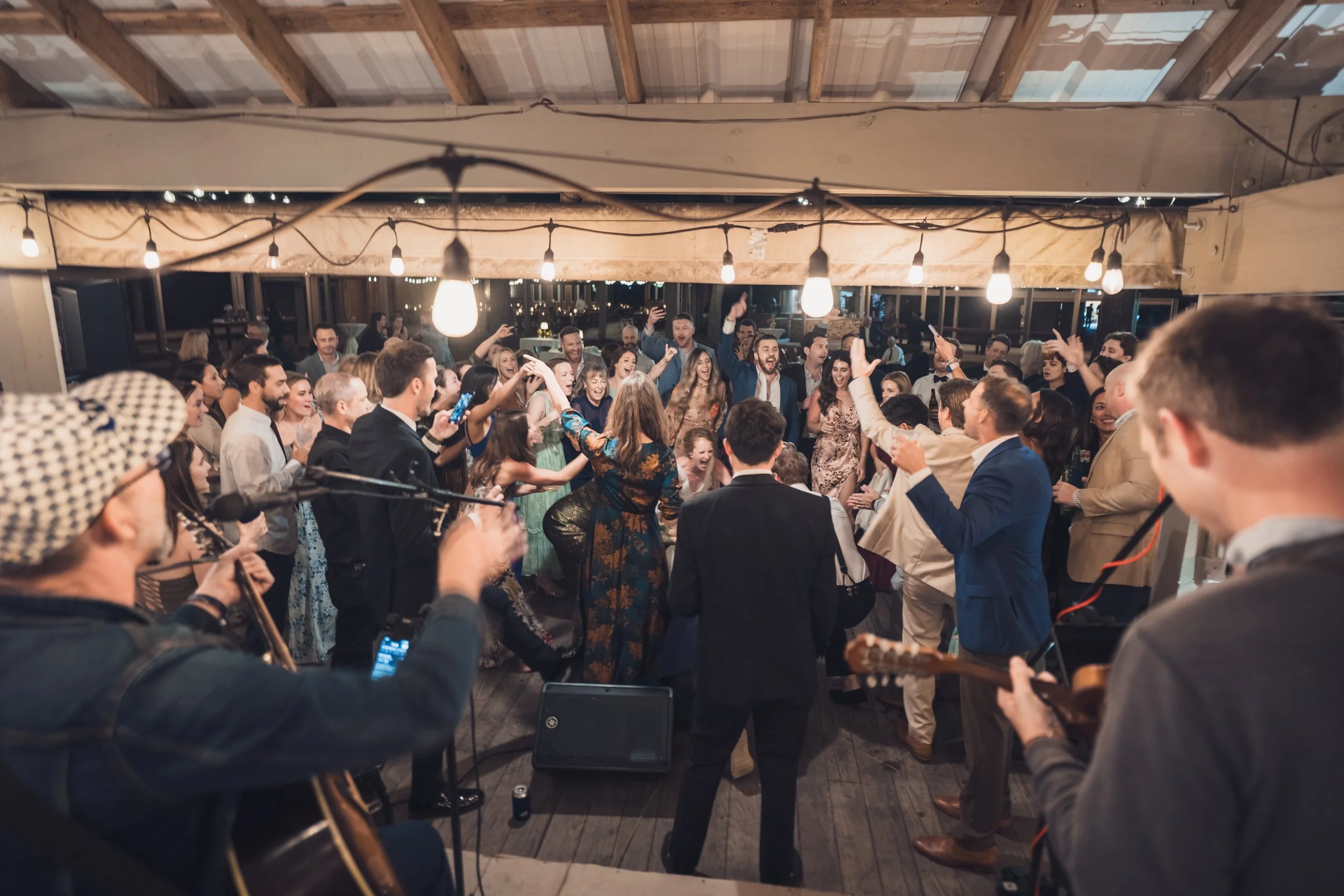 Green Levels performing live at a Charleston wedding reception