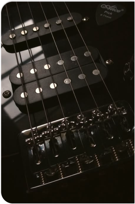 an image of the bridge of a guitar