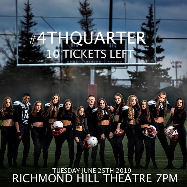 Don&rsquo;t miss your chance to watch the #4THQUARTER . 10 Tickets Remaining . Purchase yours @ rhcentre.ca #theninedance #wethenine #cloudnine