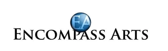 Encompass Arts logo with blue globe and white 'EA' letters above the text.