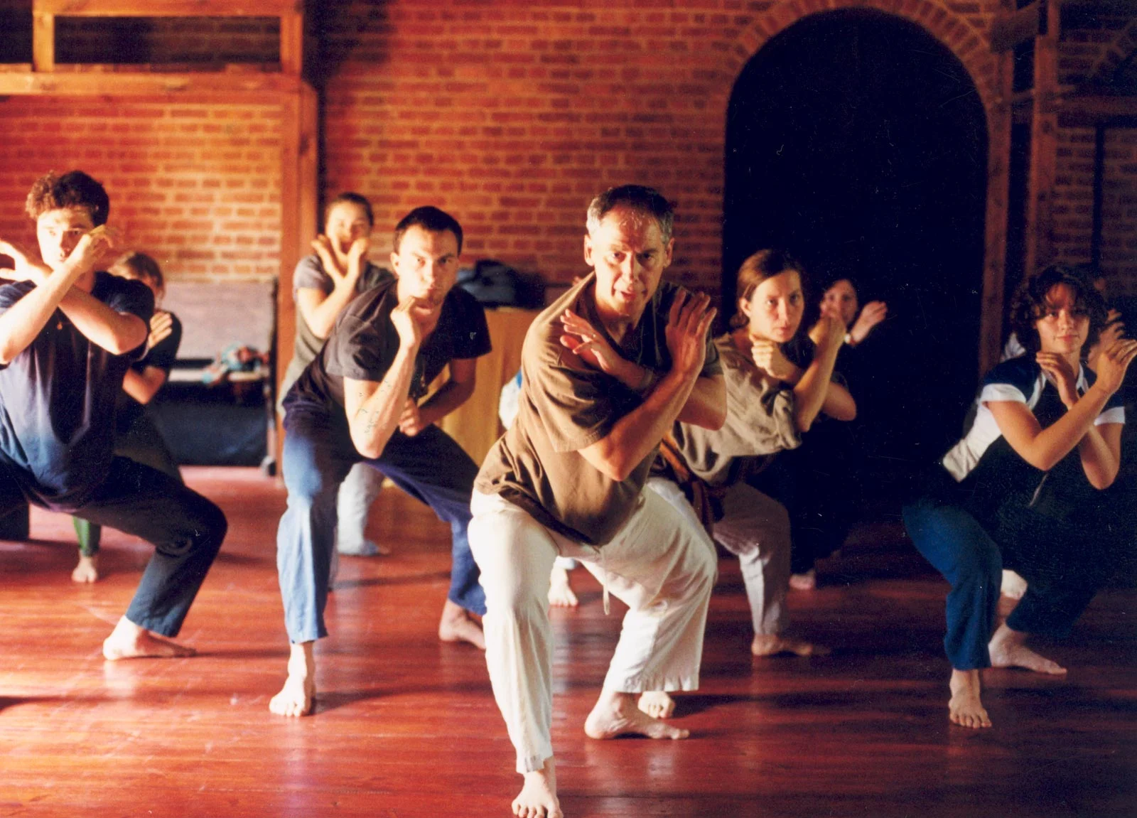 Phillip Zarrilli leading a training session.