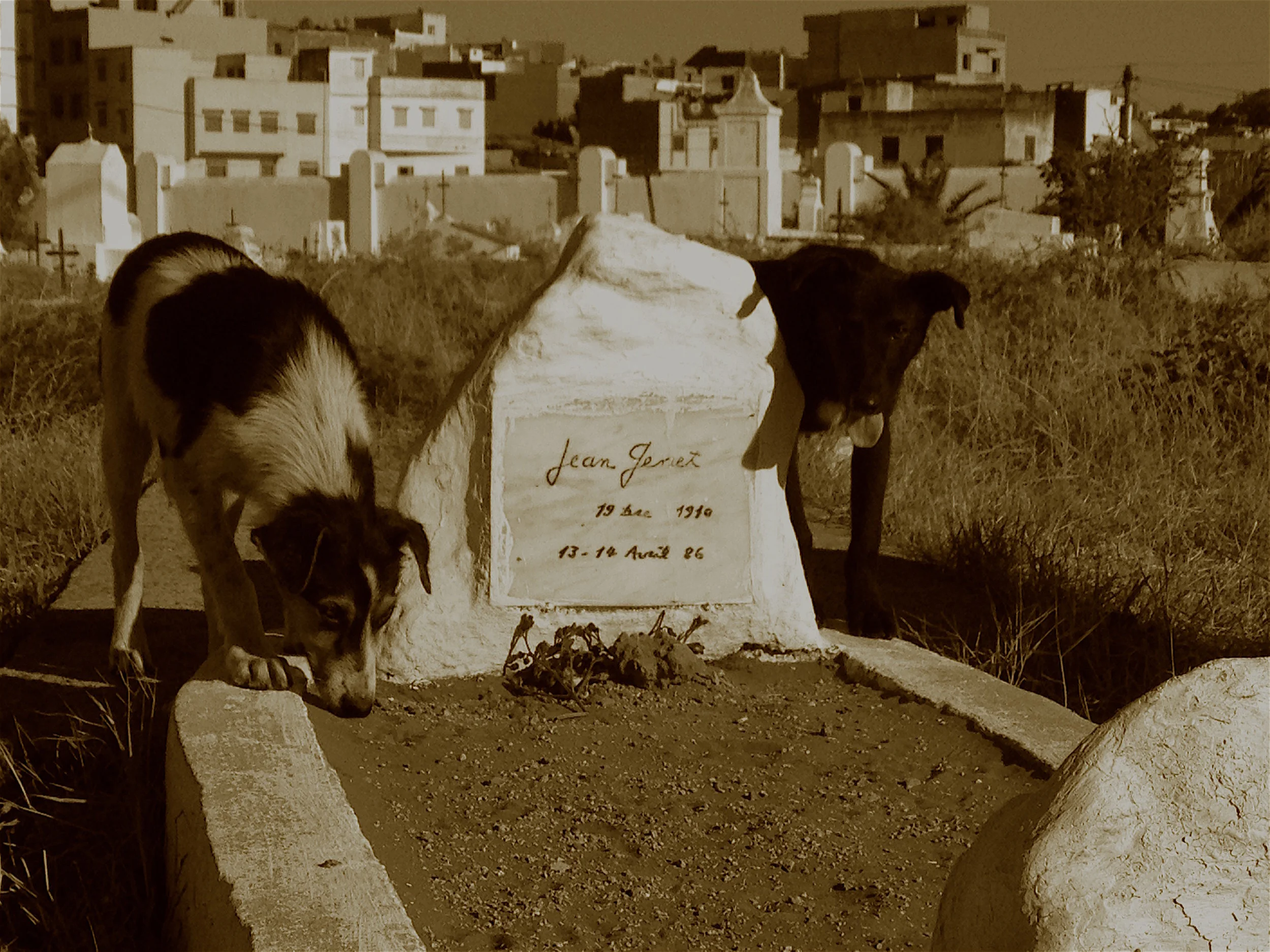 Jean Genet's grave in Larache, Morocco. (Photo by Kaite O'Reilly)