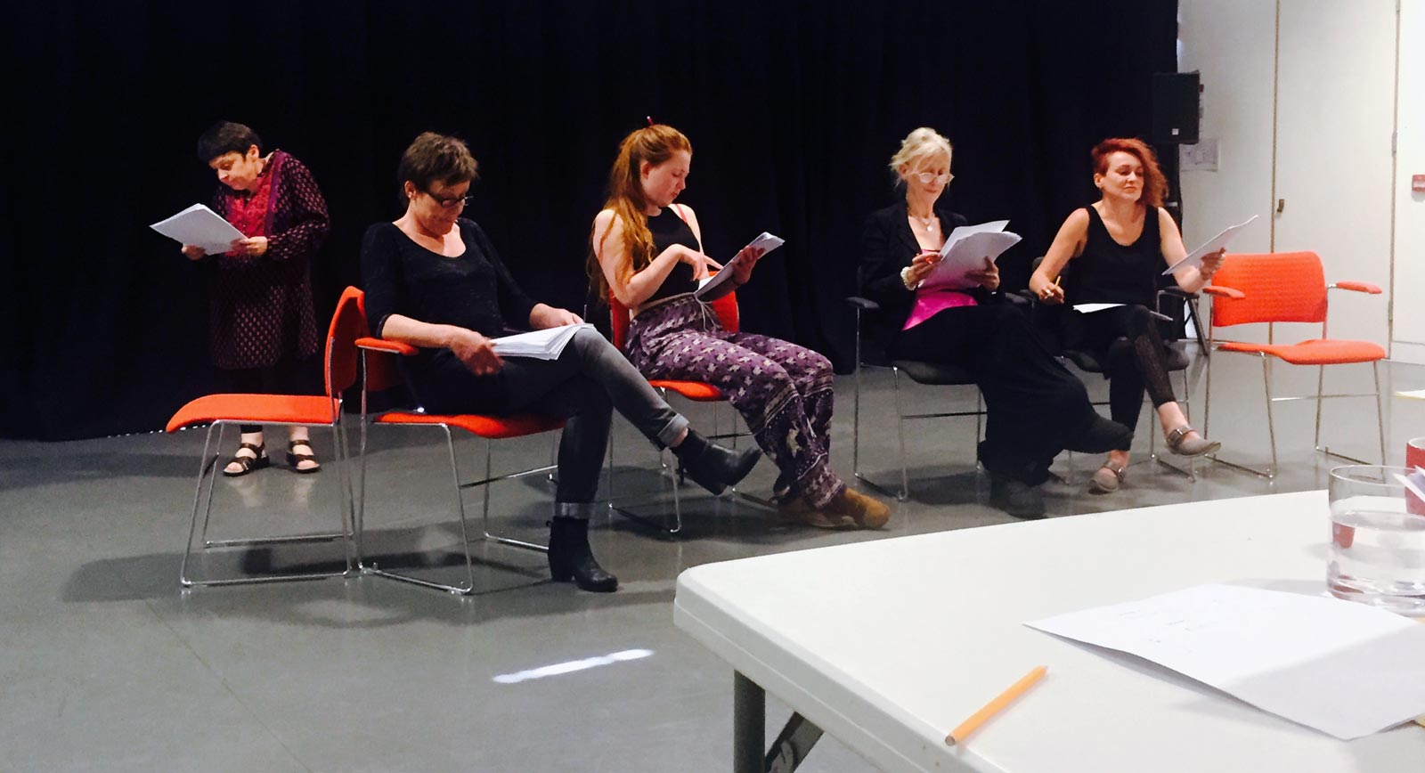 Rehearsals for Cosy . Photograph: Mike Salmon.
