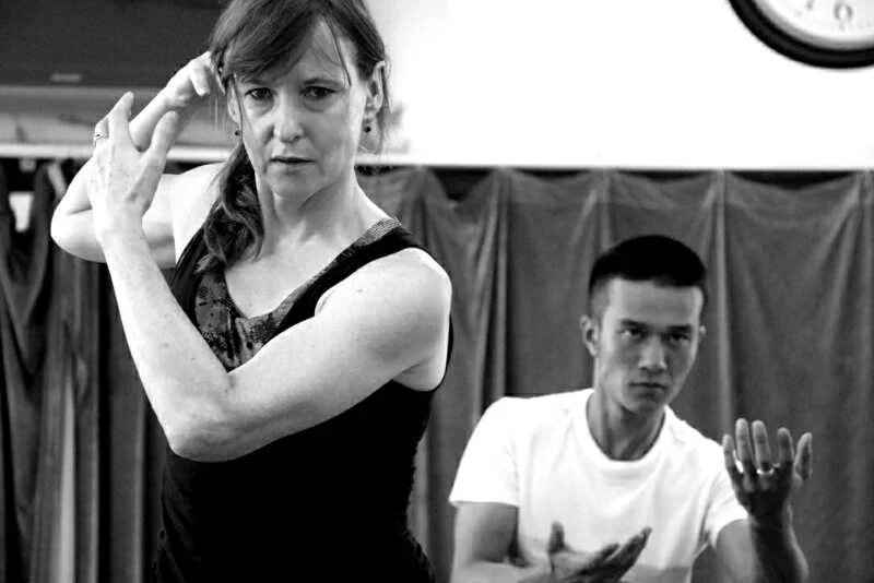 Bernie Cronin and Yi Song carrying the weight of 'a heavy load' in one of our structured improvisations.