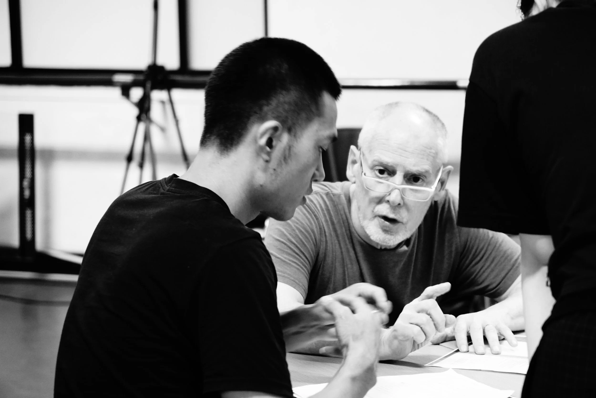 At work in the studio in Shanghai with Yi Song on Beckett's OHIO IMPROMPTU.