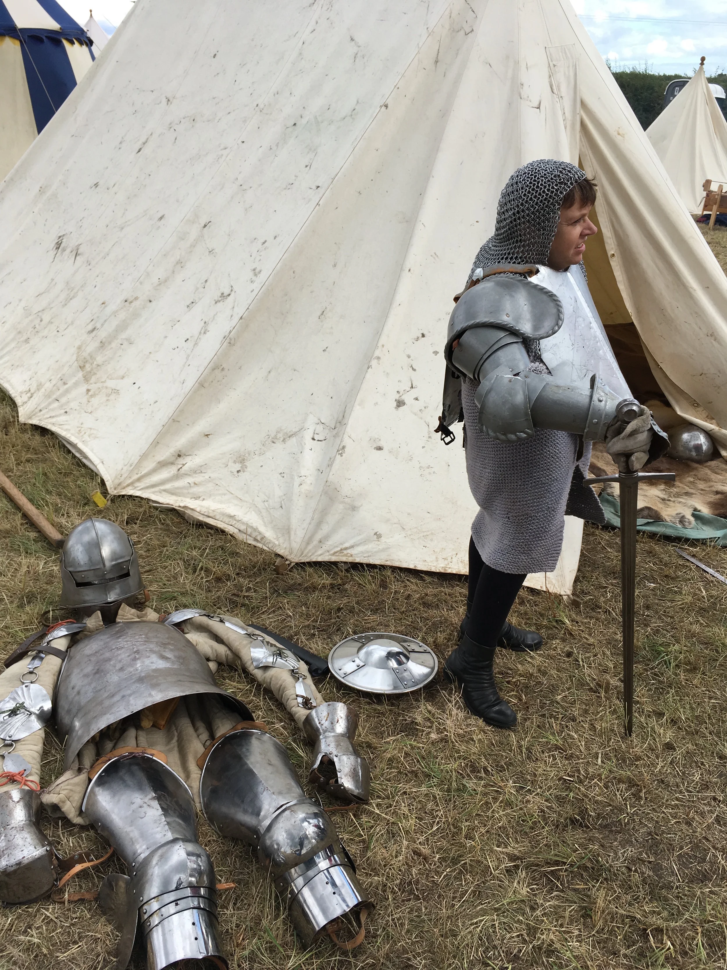 Sara Beer at the 2017 re-enactment of the Battle of Bosworth