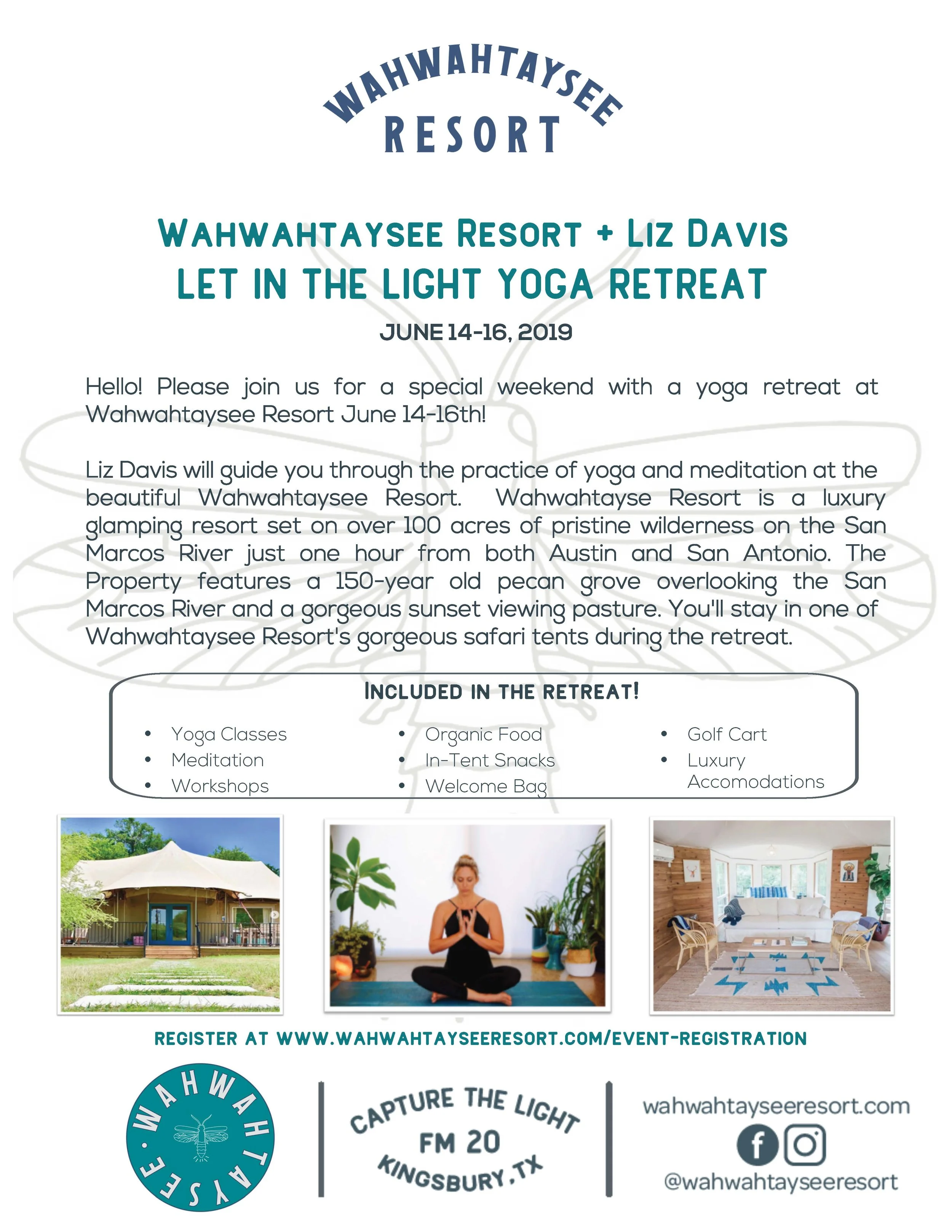 Wahwahtaysee Resort + Liz Davis Let in the Light Retreat