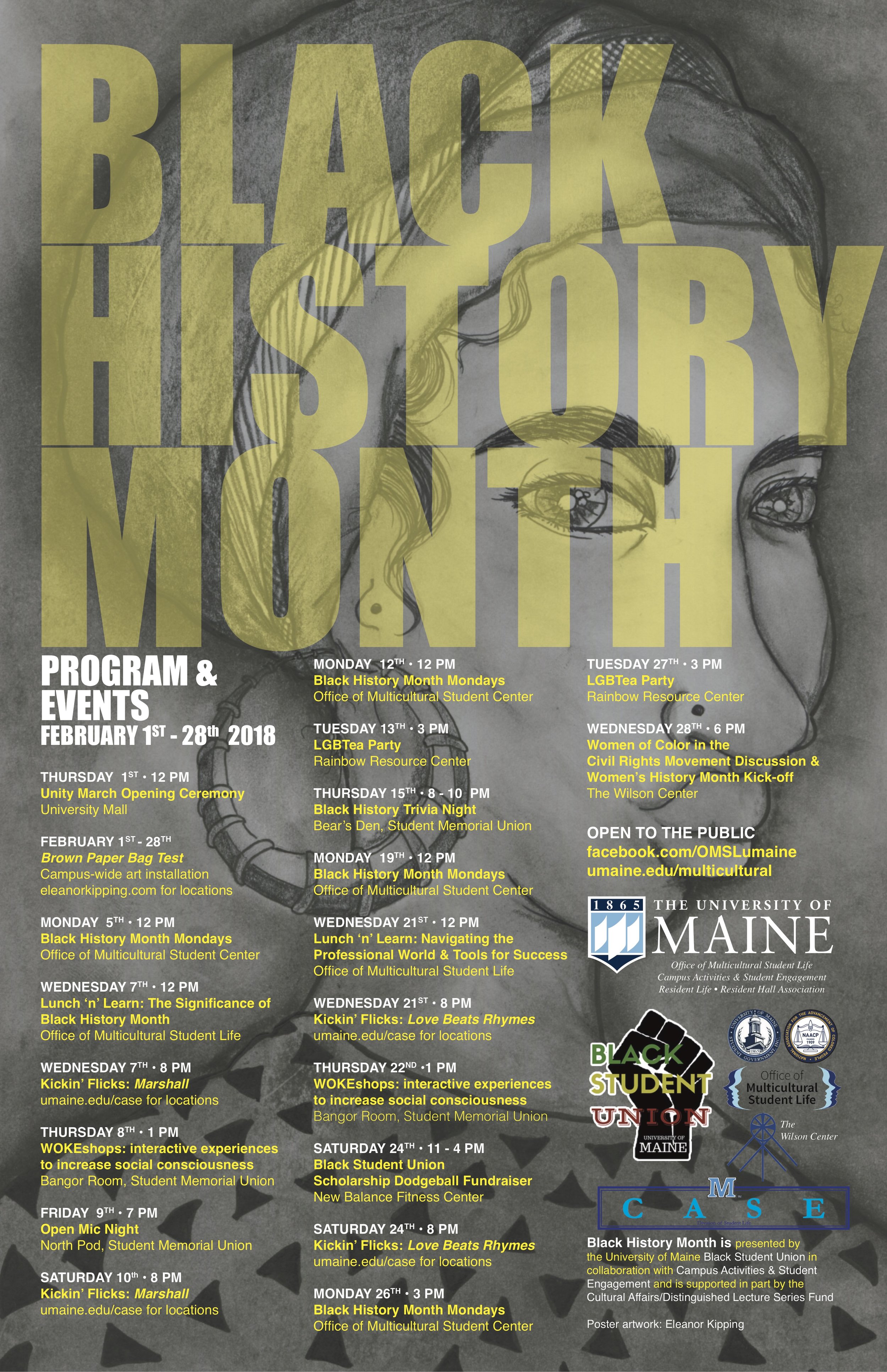  University of Maine, Black Student Union, Black History Month 