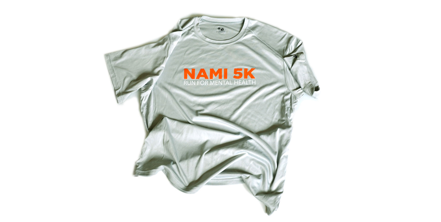 Identity and t-shirt for a 5K run supporting NAMI , the National Alliance for Mental Health.