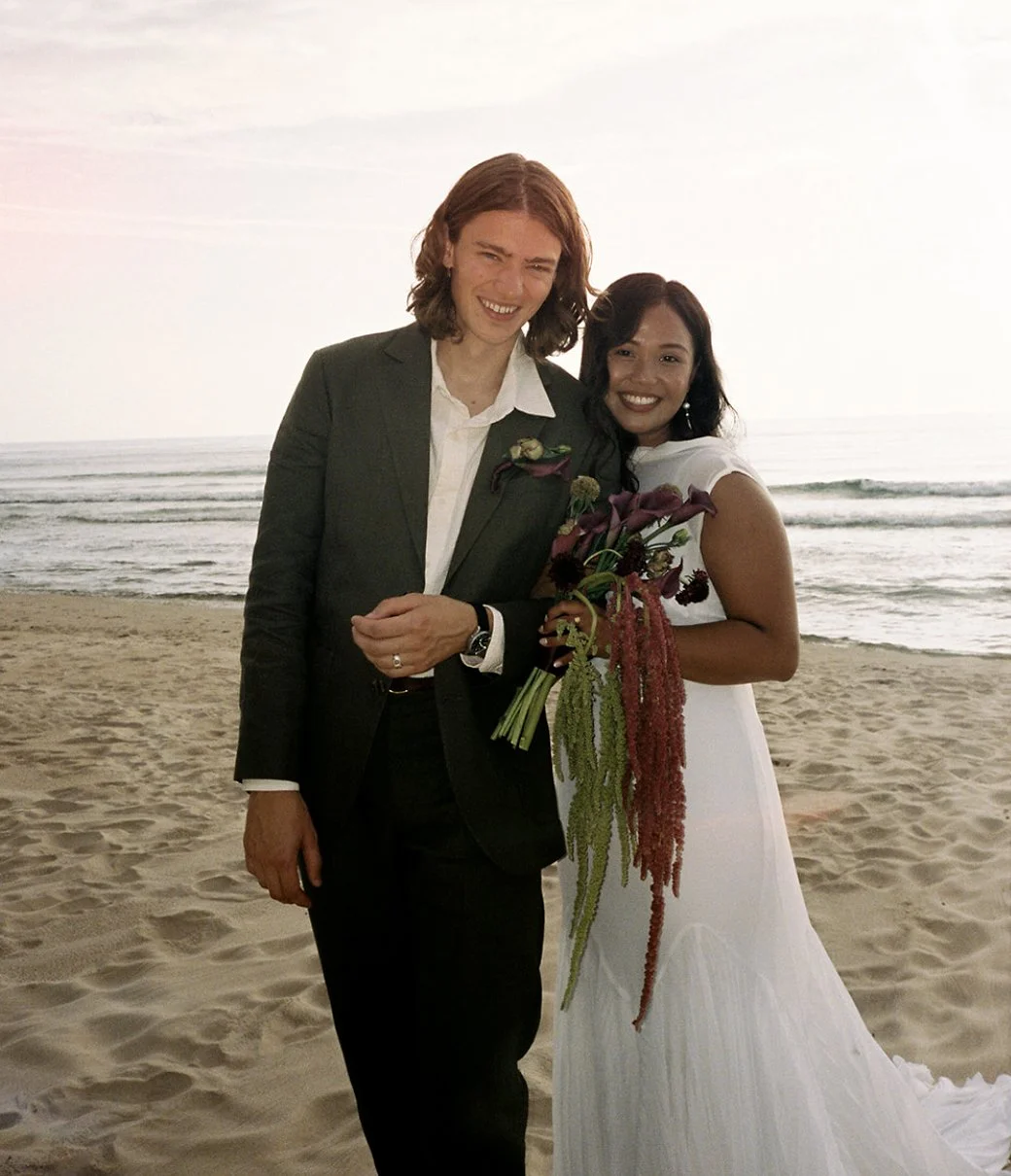 David and Anna were married on the beach in September.