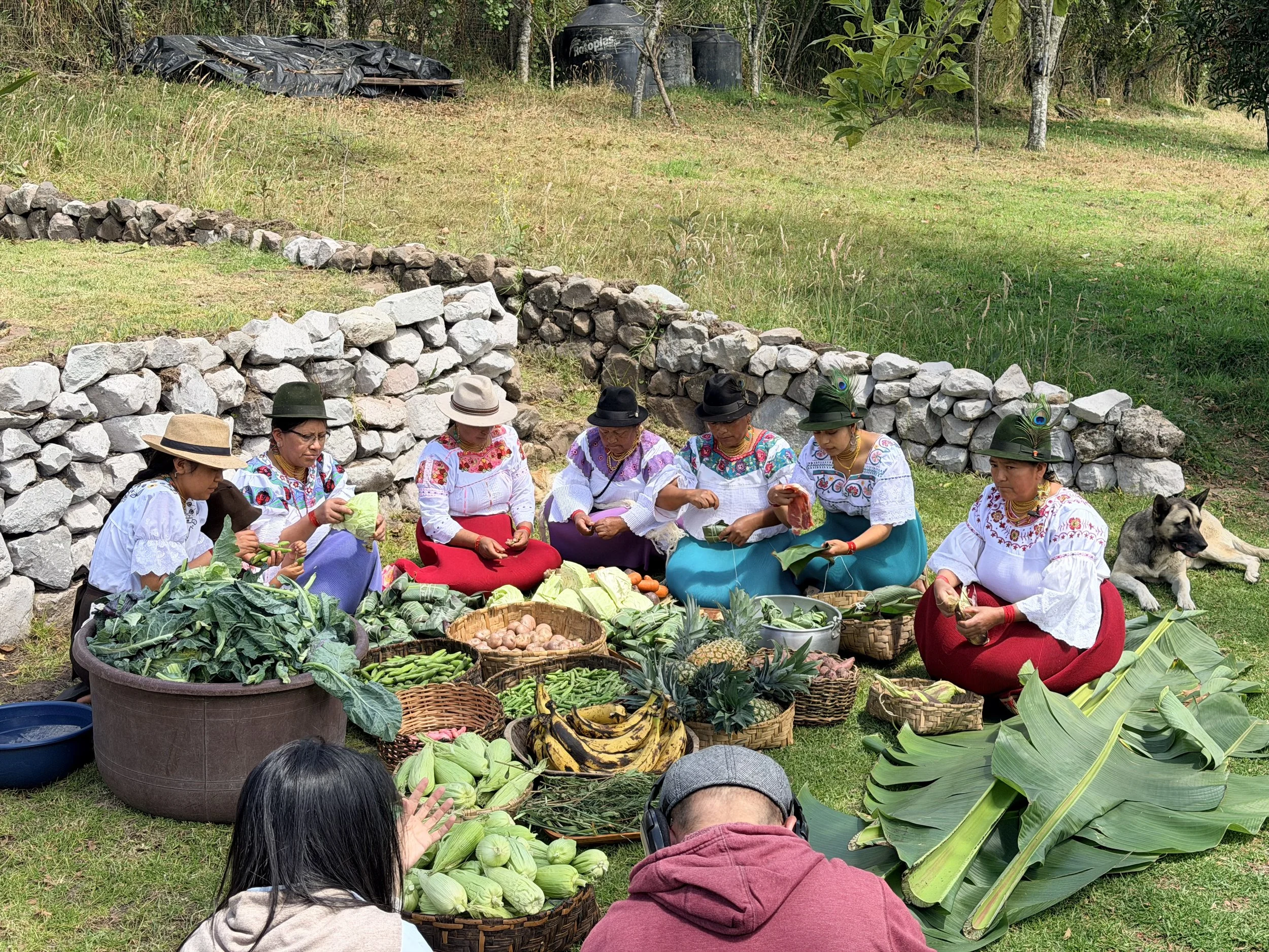  It’s a kind of pot-luck where community members bring what they have.  