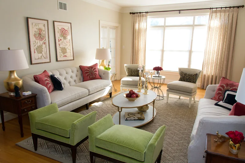 pamelaharveyinteriordesign.com | Pamela Harvey Interiors, LLC | Interior Designer in Huntinghills Virginia | Luxury Home and Condominium Styling on the East Coast | Modern Traditional Living Room Makeover