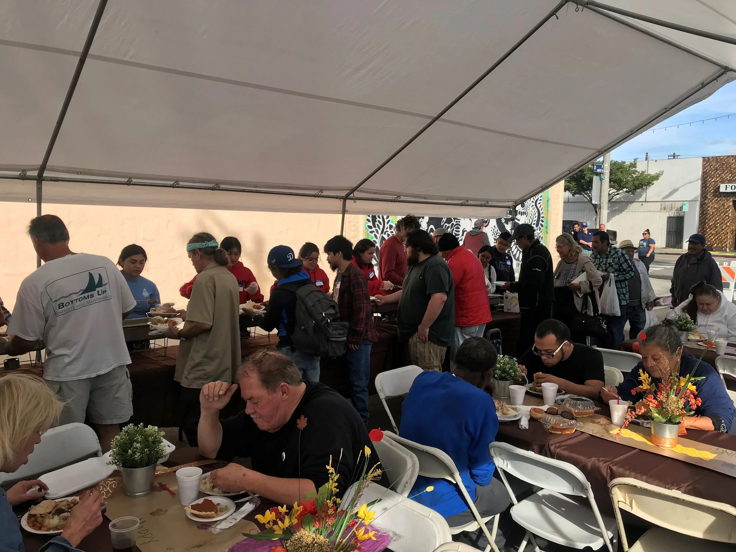 All our volunteers feeding the Needy on this special day