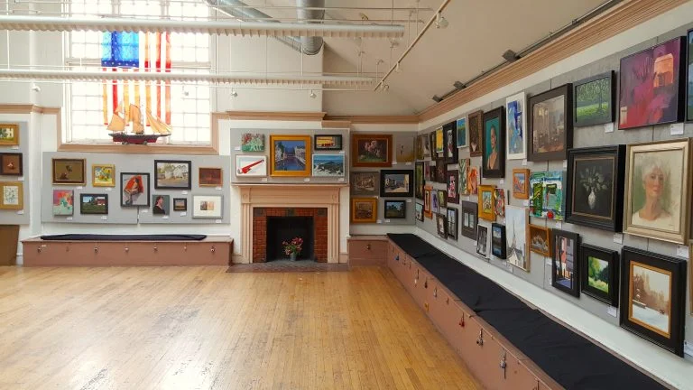 A preview of the 154th Small Oil Paintings Exhibition