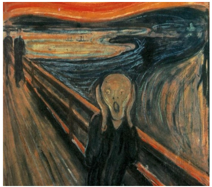 The Scream, Edvard Munch, 1893, oil, tempera & pastel on cardboard, National Gallery (Norway)