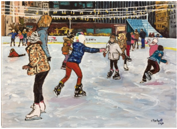 "Ice Skating at Dilworth Park on a Sunday Afternoon." 