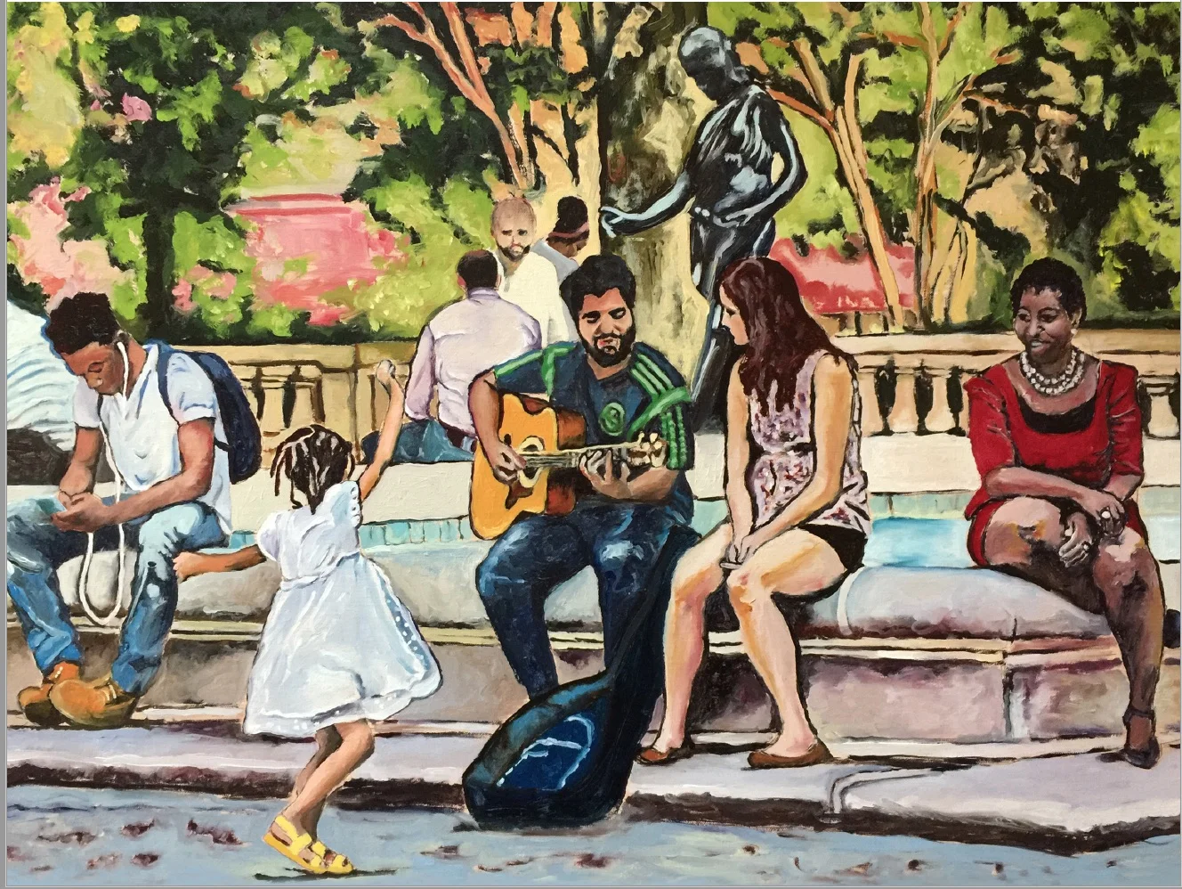 Dancing at Rittenhouse Square Note Card