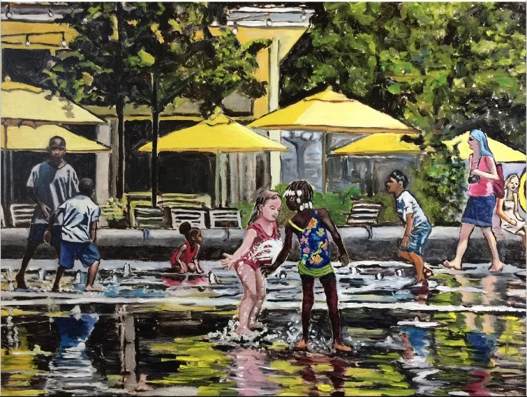 “ Dilworth Splash .” Front of card.