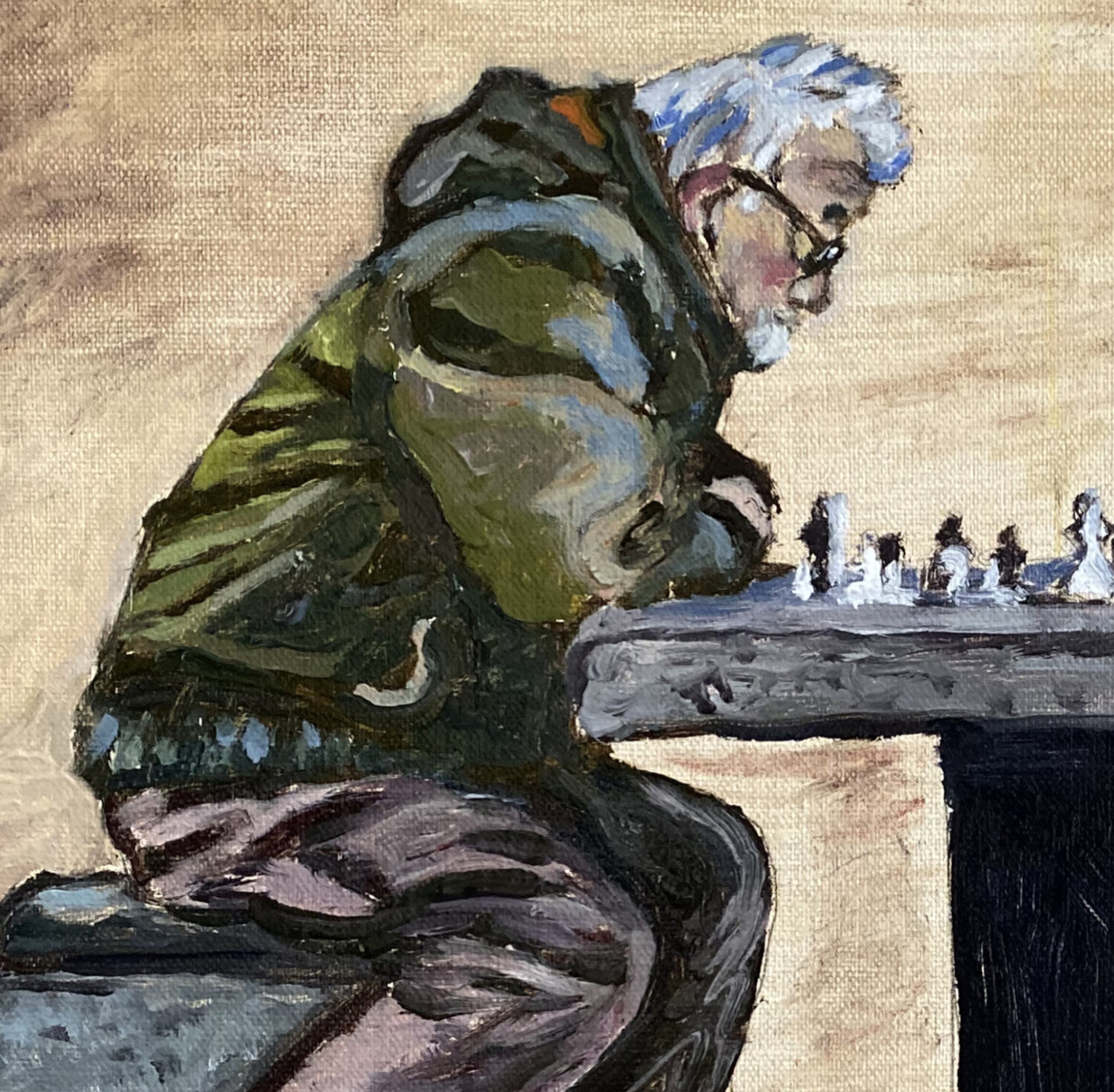 THE CHESS MATCH — Christina Tarkoff Oil Paintings