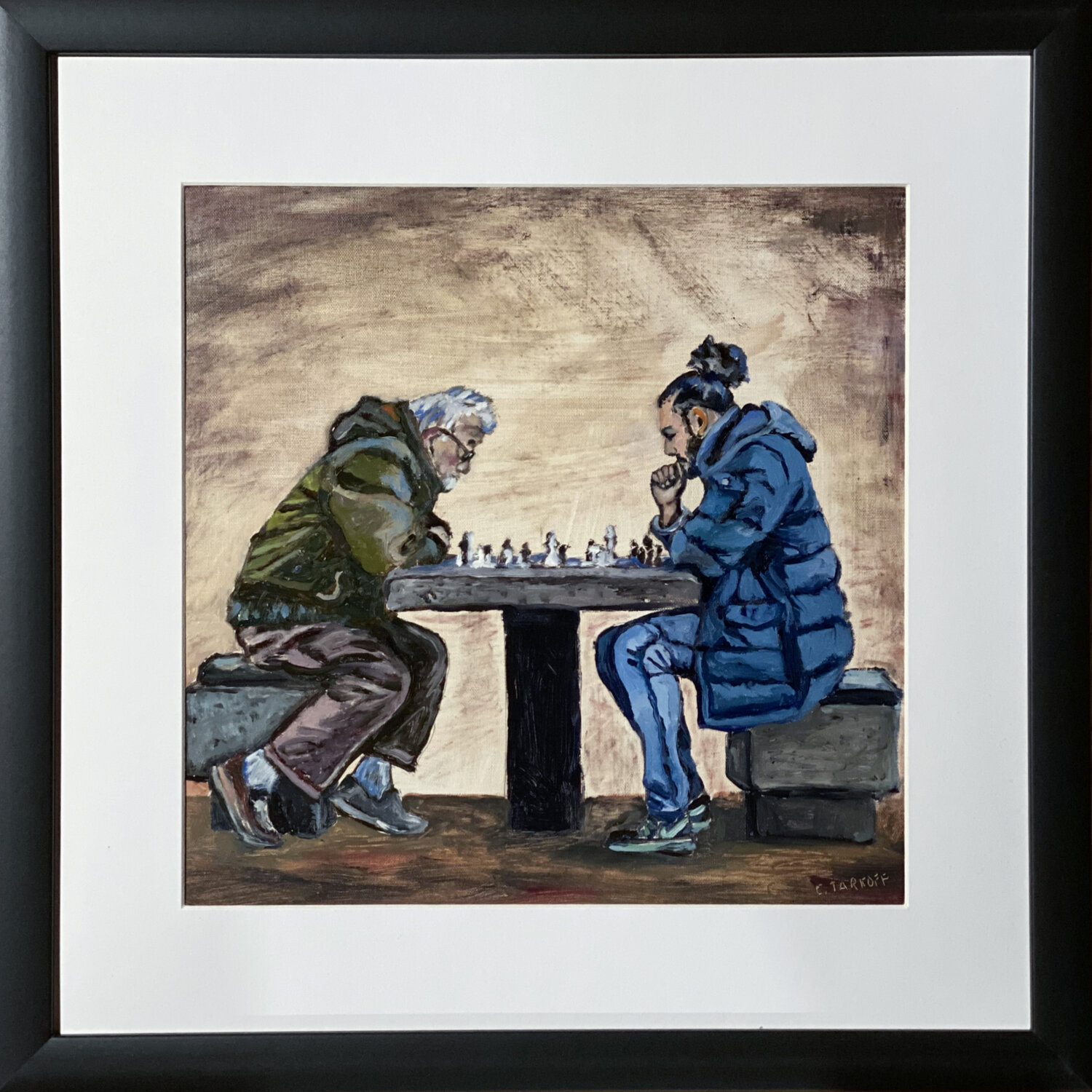 THE CHESS MATCH — Christina Tarkoff Oil Paintings