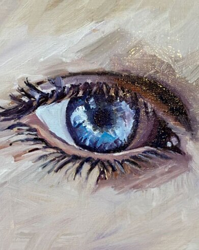 Naked Blue Eye — Christina Tarkoff Oil Paintings