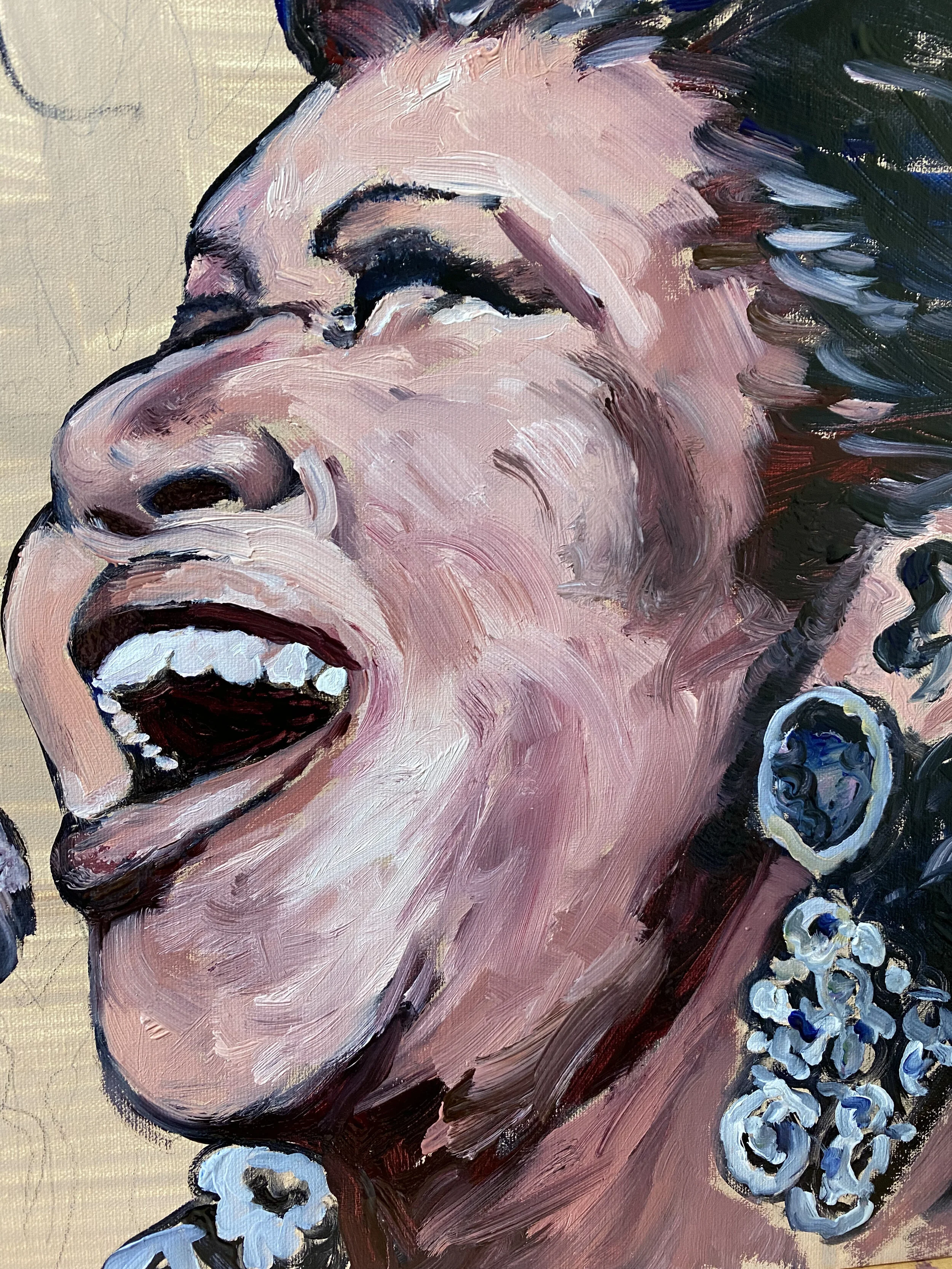 Aretha Franklin - Portait in OIl — Christina Tarkoff Oil Paintings