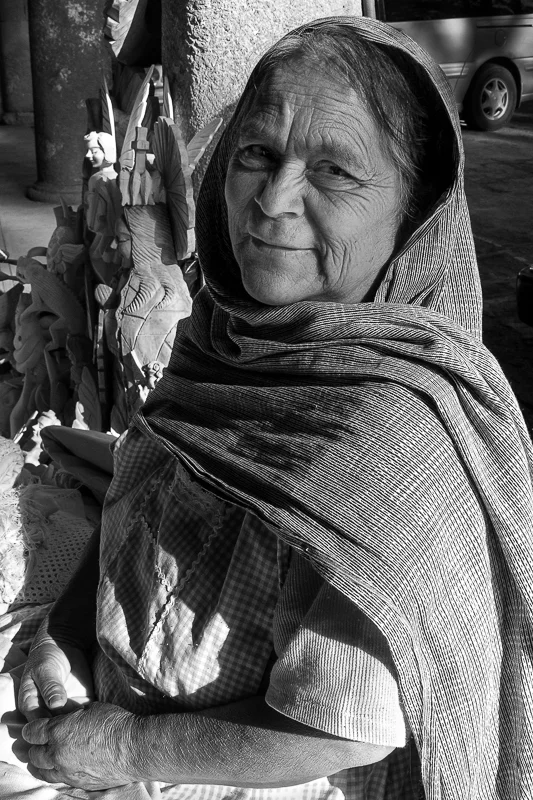 Enedina, Wood Masks Vendor, Patzcuaro, Mexico