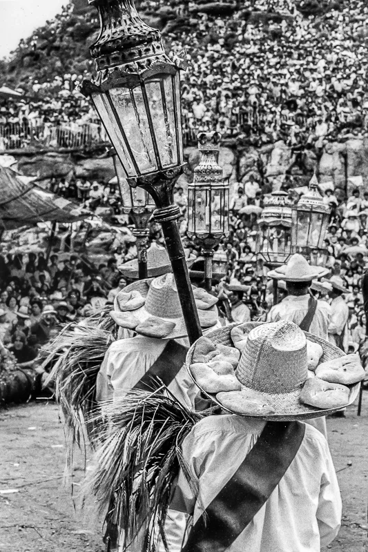 Dancers with Hats, Bread and Lanterns, Atlixcayotl Dance Festival
