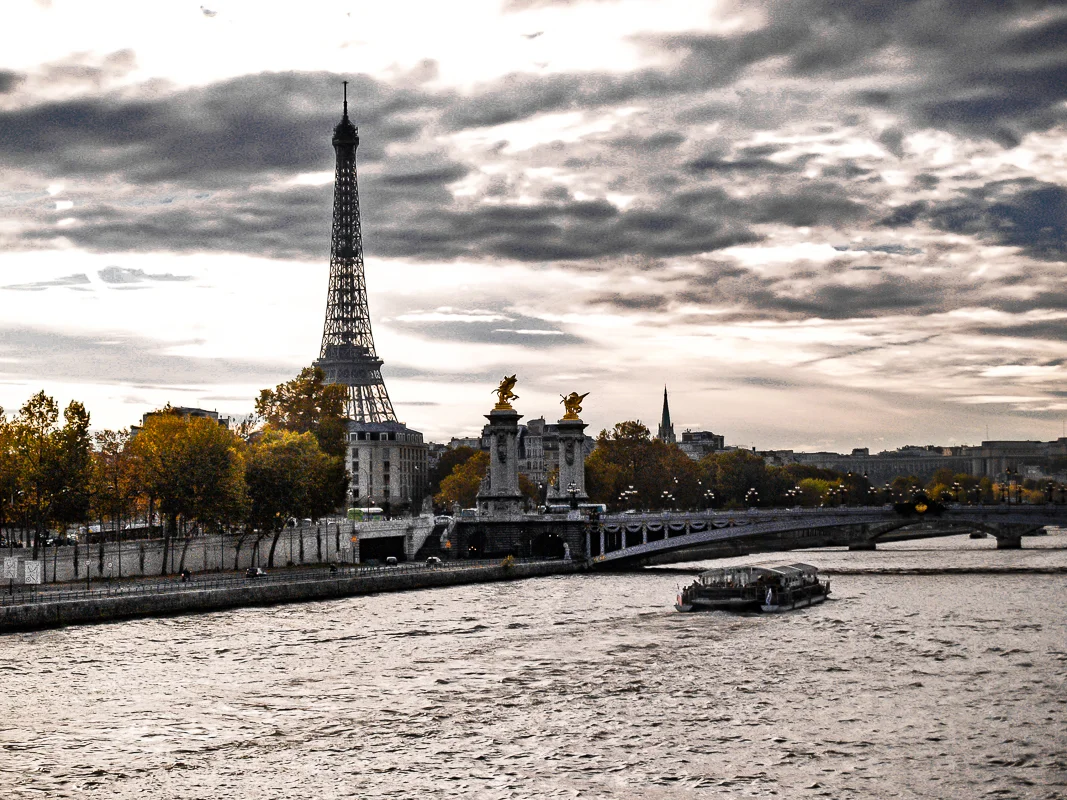 The Seine and Eiffel Tower, Paris, France