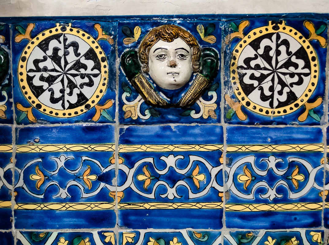 Talavera Tile Detail, Church of Santo Domingo, Rosary Chapel, Puebla