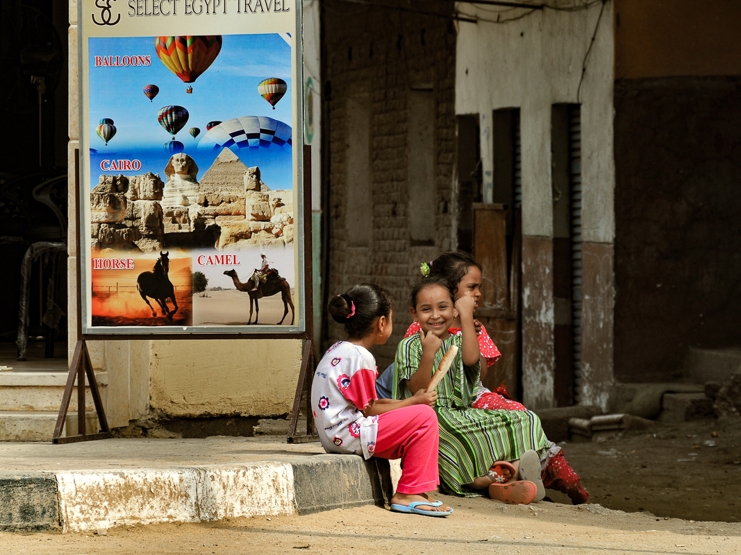 Three Little Girls, Cairo, Egypt