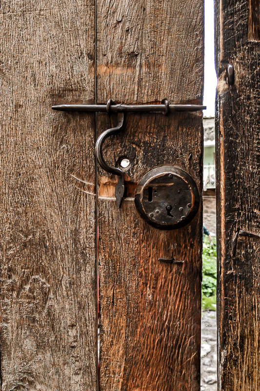 Wood Door, Open Latch, Urubamba, Peru