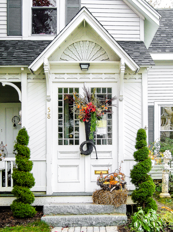 White Door and Autumn Cornucopia, Thomaston, Maine