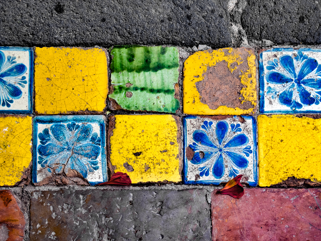 Church of Acatepec Courtyard Tiles, Mexico