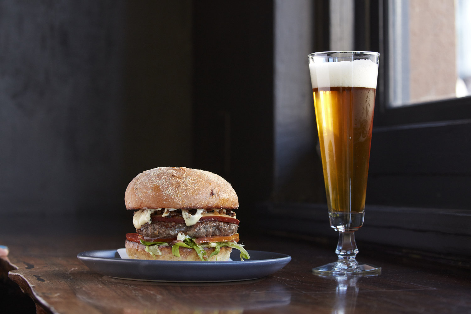 burger and beer