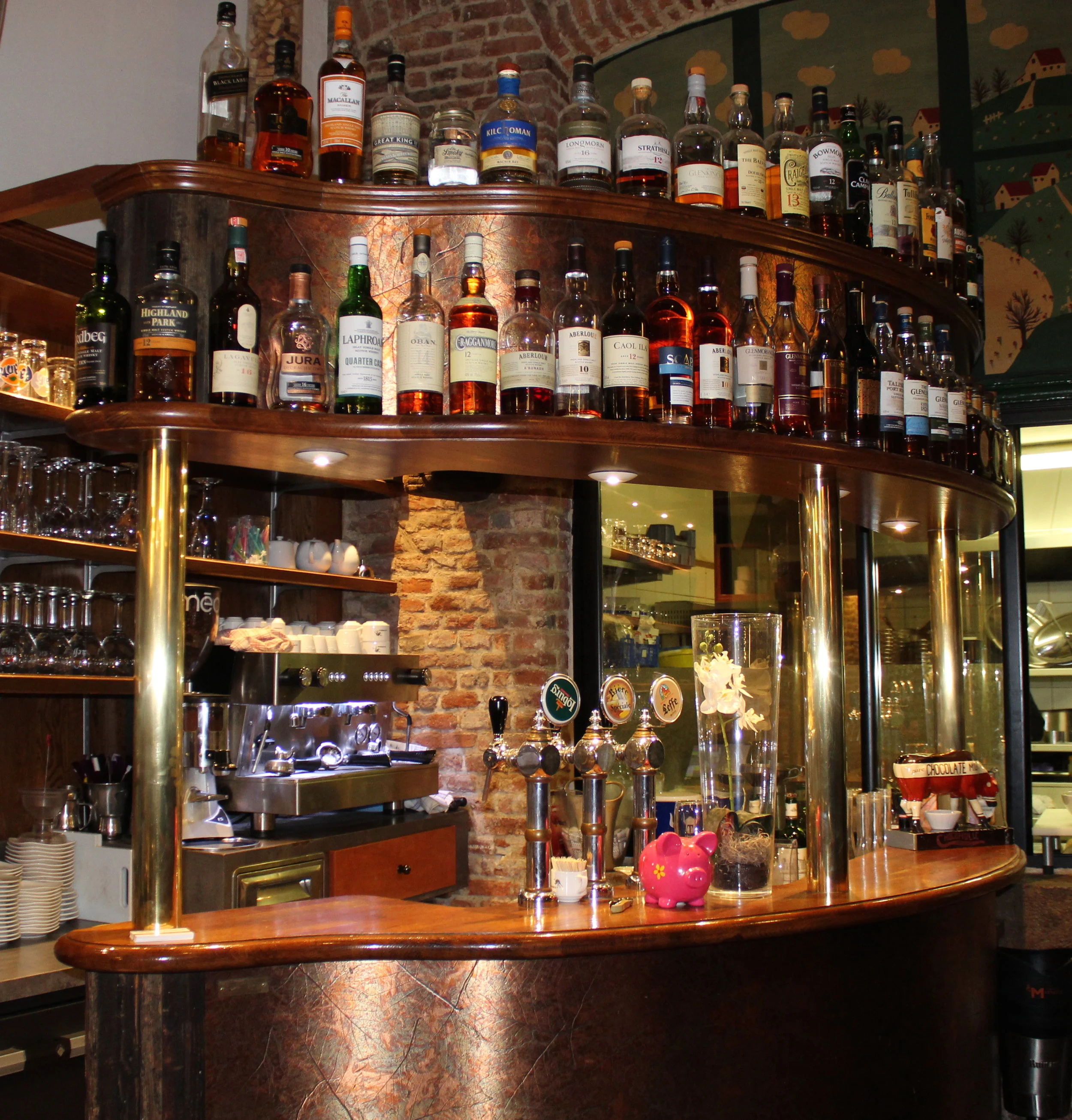 Scotch for every taste - blends and single malts top the bar.