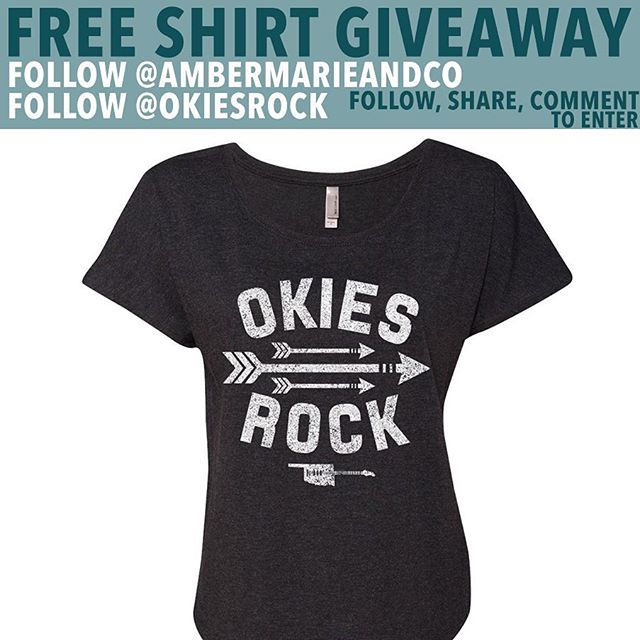 Okies Rock shirts are now restocked at Amber Marie and Co in Woodland Hills Mall! To help spread the word we are doing a free shirt giveaway! All you have to do to enter is Follow @AmberMarieandCo, Follow @OkiesRock, Share this photo, and comment on 