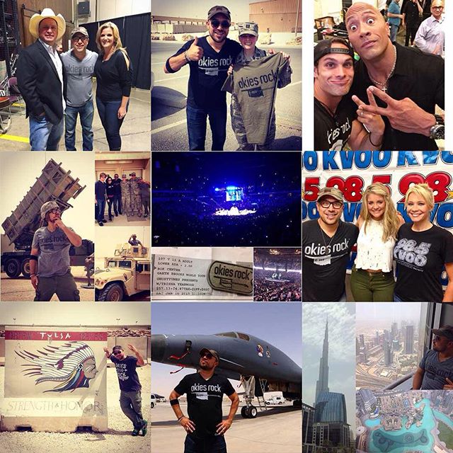 @garthbrooks, @therock, @laurenalaina, @dubai, and b51 bombers?! 2015 has definitely rocked! Thank you Okies for making this year amazing! #OkiesRock #bestof2015