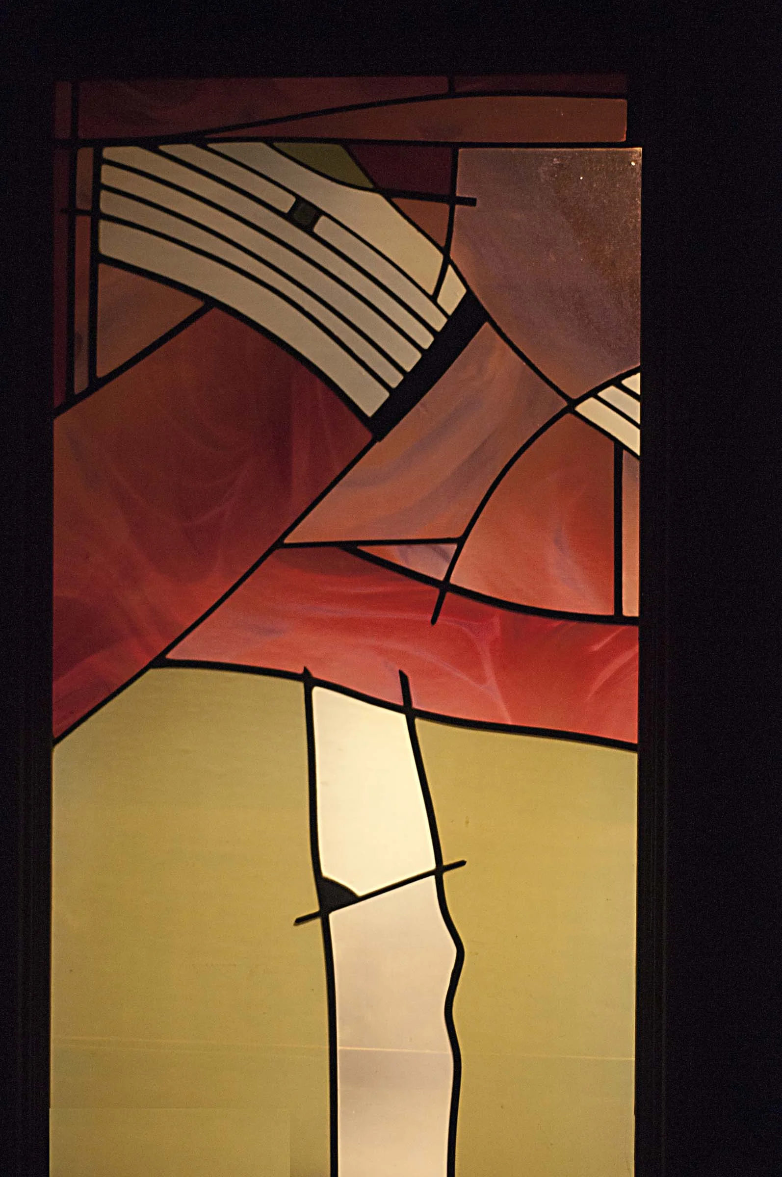 Craig McCullen, "The Gods Are Crazy," stained glass, 2018