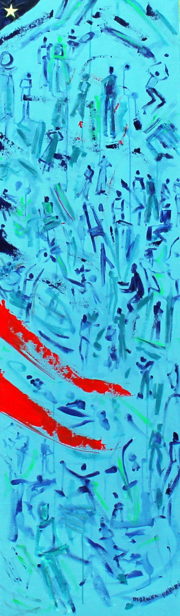 Malaika Favorite, "We Are One," mixed media on canvas, 2018