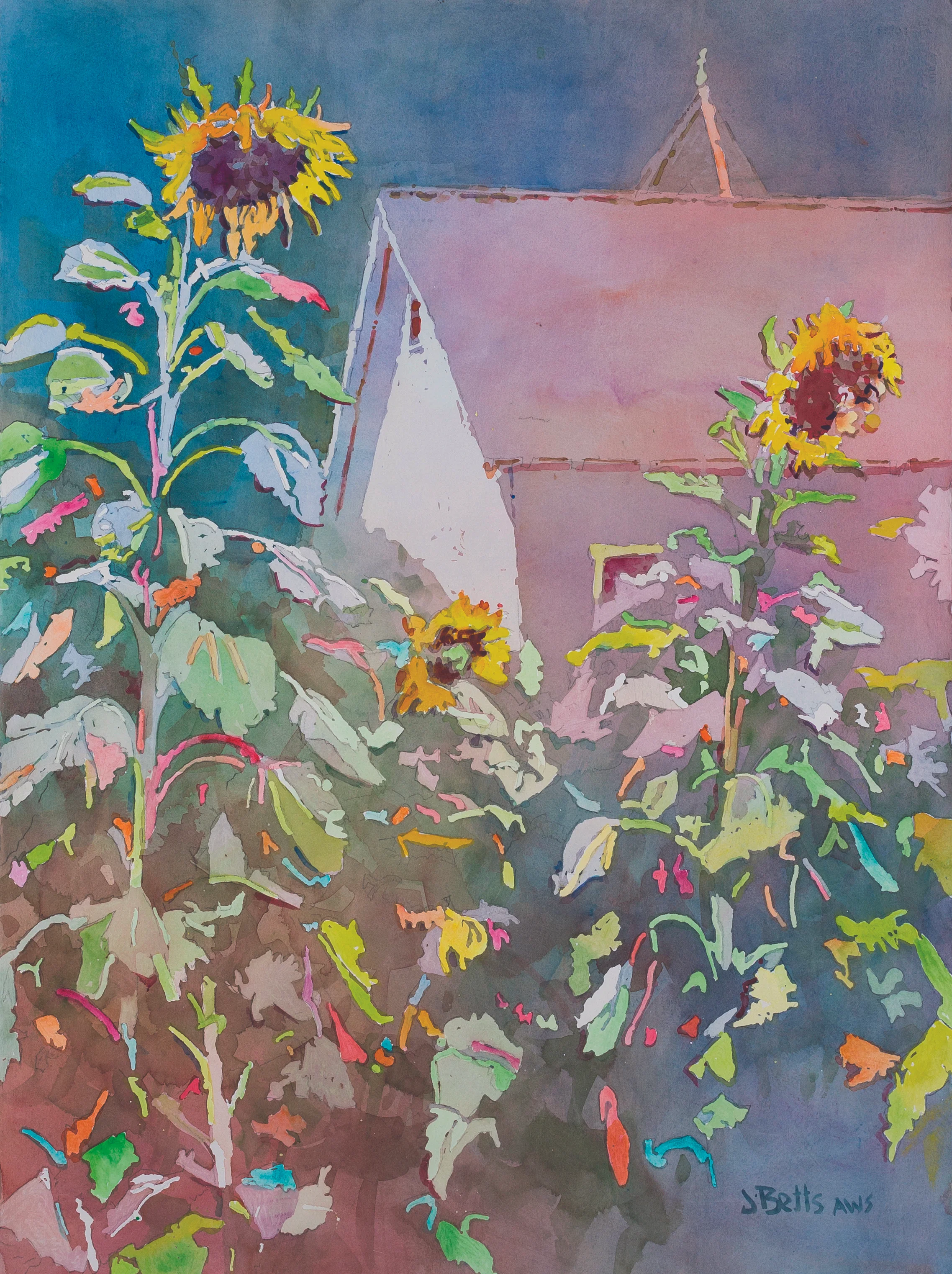 Judi Betts, “Barn Dance,” watercolor on paper, 30 x 22 in, 2019