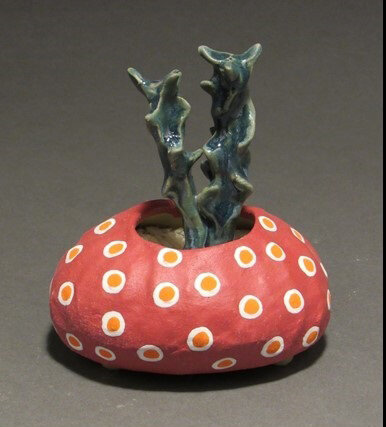 Pinch Planters with Ceramic Bush Small I